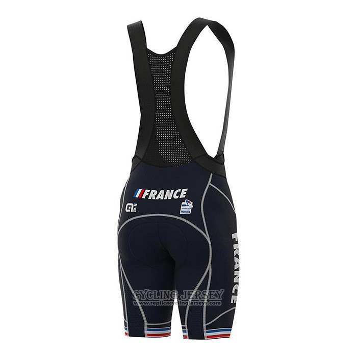 2022 Cycling Jersey France Dark Blue Short Sleeve And Bib Short